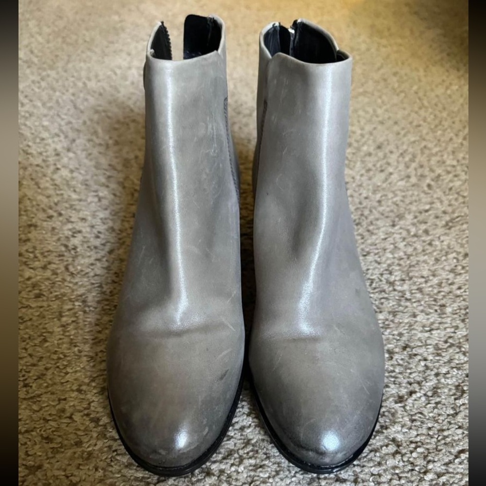Gray Clarks booties